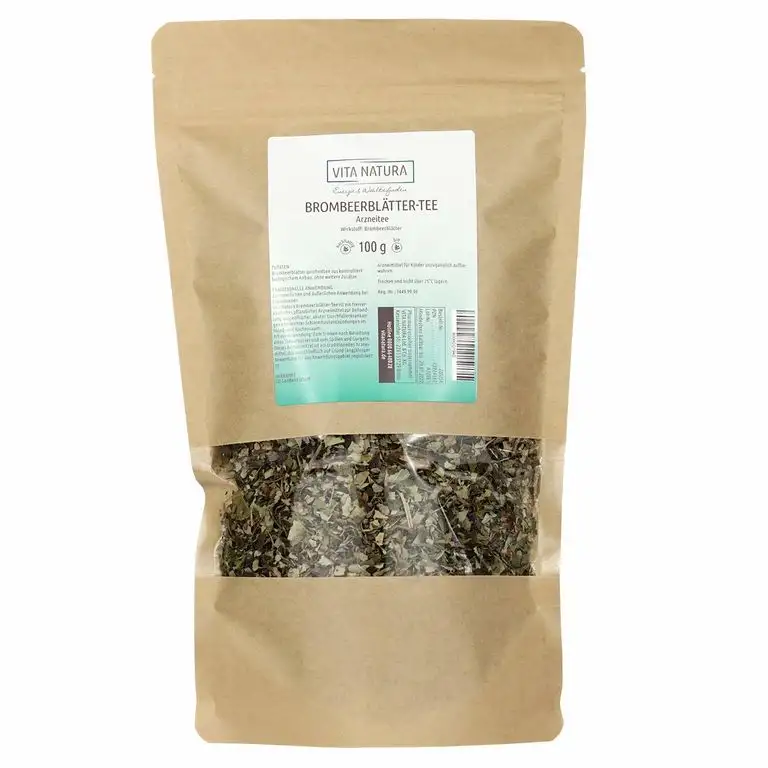 Vita Natura Brombeerblätter Tee, loser Arzneitee, Bio, 1er Pack (1 x 100 g)