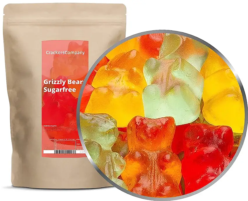 1 x 850g Bunte Gummibären Zuckerfrei Gummibonbon Gummibärchen bunt aus süßem Gelee glutenfrei laktosefrei