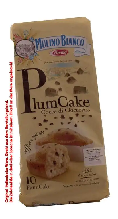 Mulino Bianco Plum Cake con grocce di Cioccolato Brioche preparata con Yogurt e gocce di cioccolato. Mini Kuchen mit Joghurt und Schokoladen Stückchen 30 x 35g = 1050g