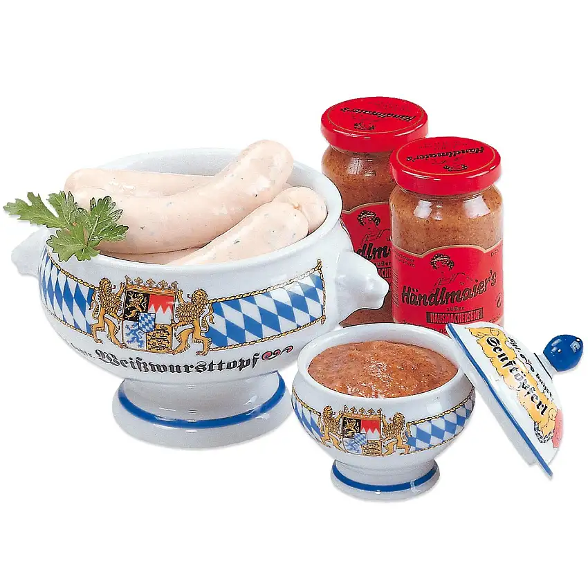 Weißwürste vom Landmetzger& kesselfrisch nach "Münchner Art" & Traditionelles Metzgerhandwerk & Gekühler Blitzversand & Landmetzger Schiessl & ca. 400g