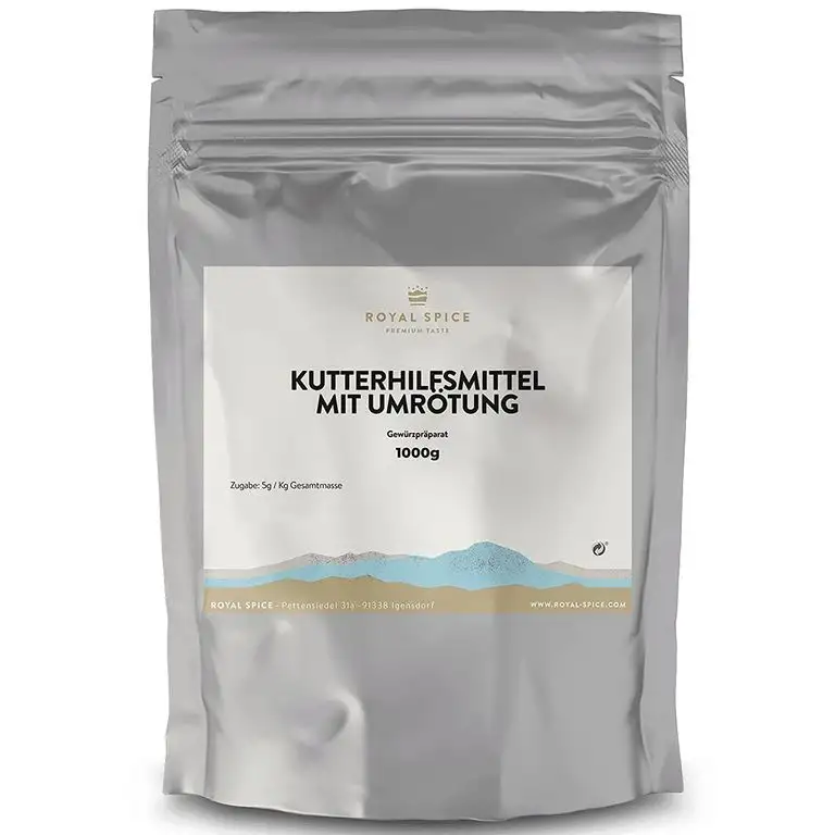 Royal Spice Kutterhilfsmittel mit Umrötung - 1000g - Ultra ergiebig für bis zu 200kg - Zur Herstellung von Brühwürsten mit Pökelsalz