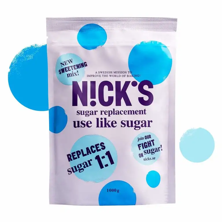 NICKS Use Like Sugar, Perfekter Backsüßstoff, 1 zu 1 Kalorienarme Zuckerersatz 1 kg
