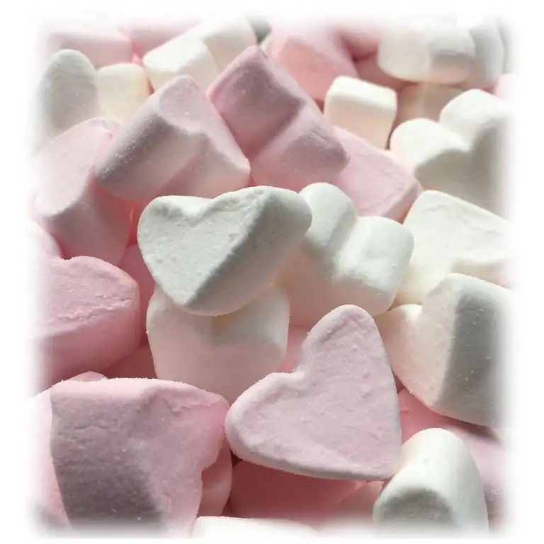 Marshmallow Herzen EXTRA FLUFFY zu Hochzeit Taufe Kommunion 1000g - rosa und weiß in Herzform - Vanillegeschmack - Tischdeko Fettfreie Nascherei Candybar Gastgeschenk - Topqualität im 1000g Beutel