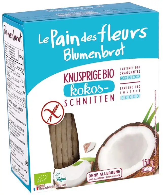 Priméal Knäckebrot "Blumenbrot" mit Kokos (150 g) - Bio