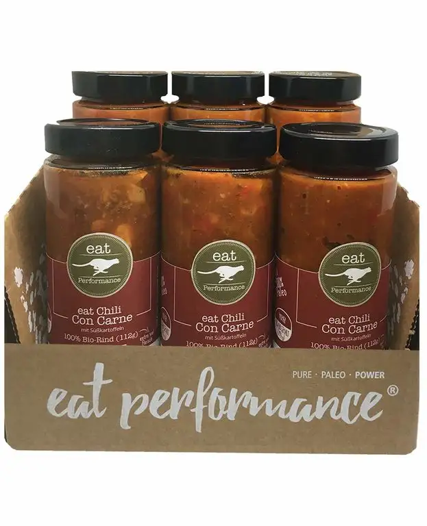 eat Performance® Chili Con Carne (6x 350ml) - Bio, Paleo, Frisch Gekocht Aus 100% Natürlichen Zutaten