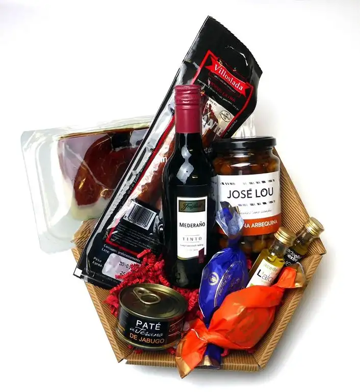 Präsent-Korb Tinto mit spanischen Tapas - Das kleine Feinkost Geschenk
