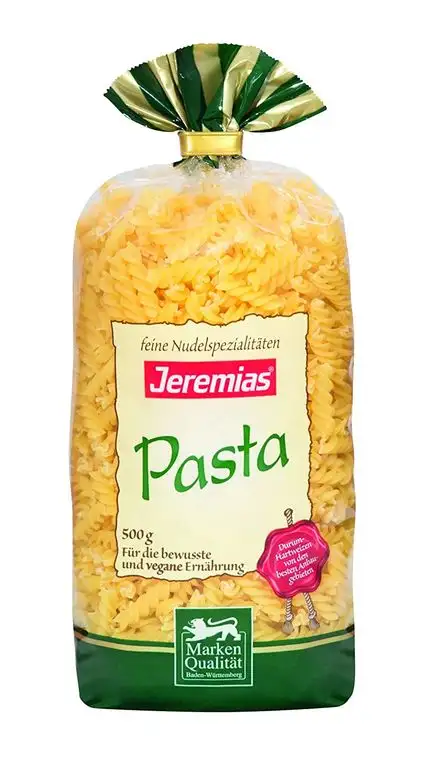 Jeremias Jerelli, Pasta - Hergestellt aus reinem Hartweizengrieß, 4er Pack (4 x 500 g Beutel)