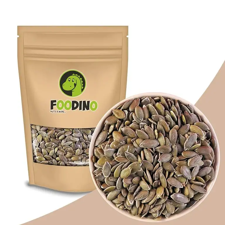 Kürbiskerne geschält grün unbehandelt ungesalzen naturbelassen ungeschwefelt Kürbis Kerne ohne Schale 100% Natural 500g – 5kg wiederverschließbar Premium Qualität FOODINO (1kg)