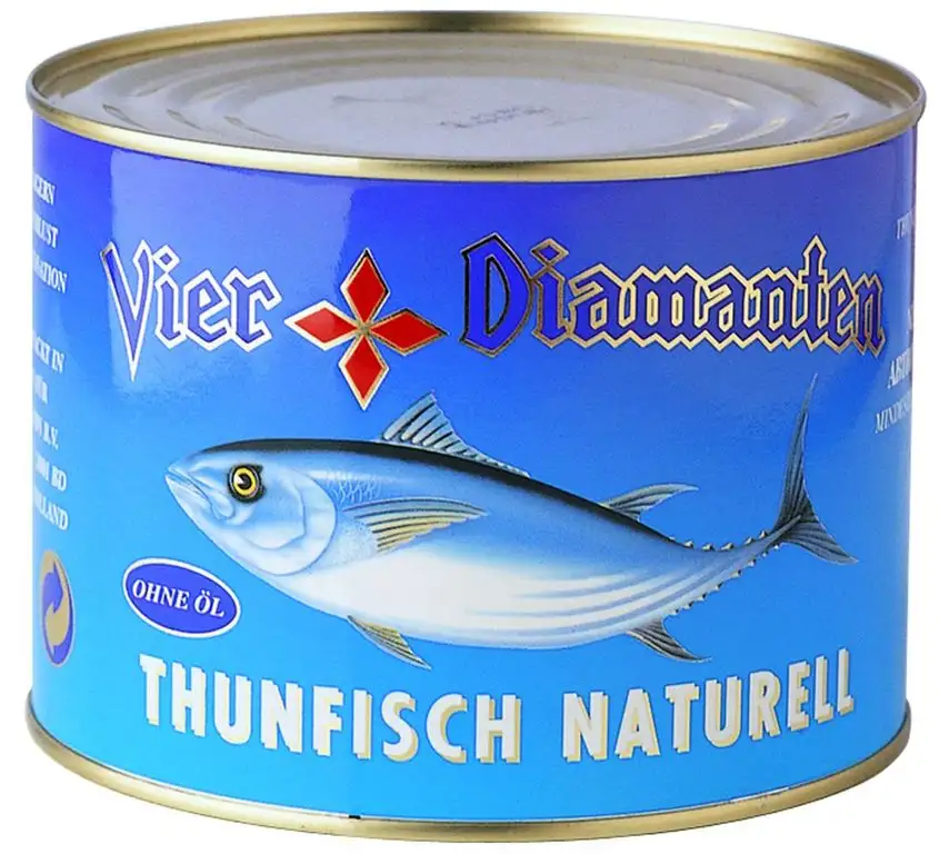 Vier Diamanten Thunfischfilets Naturell - Fqs, 1er Pack (1 x 1.88 kg)