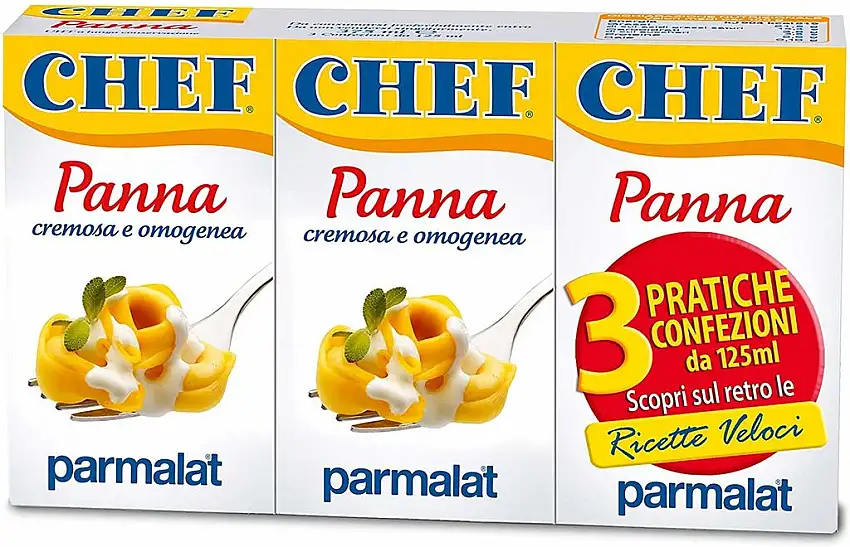 3x Parmalat Panna chef per cucinare Kochcreme creme fur Koch 3x 125 ml