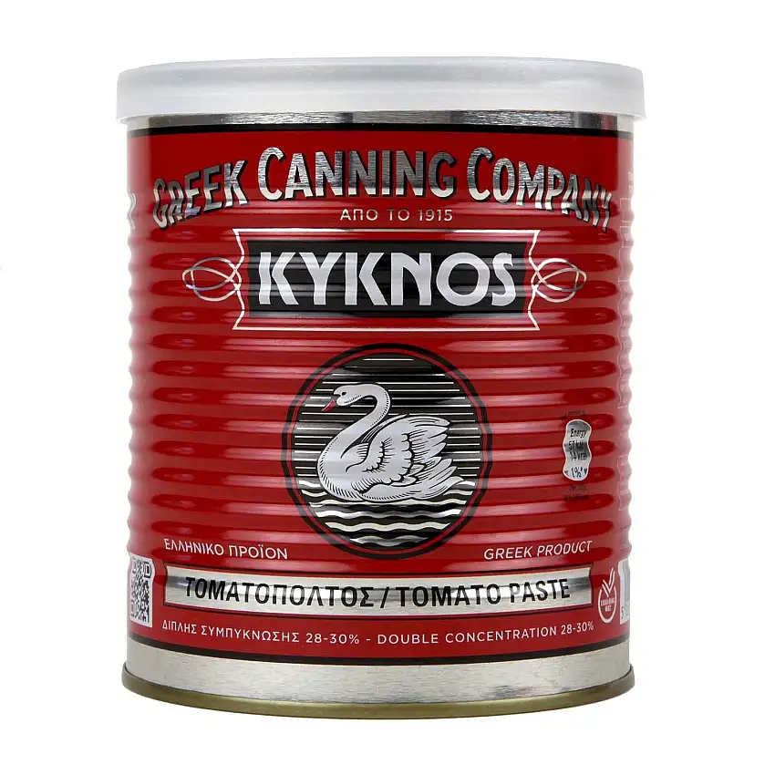 KYKNOS S.A. Greek Canning - Tomatenmark - doppelt konzentrierte Tomatenpaste aus Griechenland - 28-30% - 860g Dose