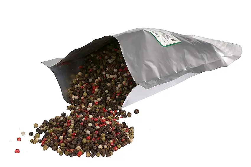 Bunter Pfeffer ganz 0,400 kg mit ROSA PFEFFER, Gewürzgroßhandel Krefeld, Prima Gewürzt