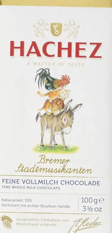 Hachez Bremer Stadtmusikanten Tafel Feine Vollmilch, 5er Pack (5 x 100 g)