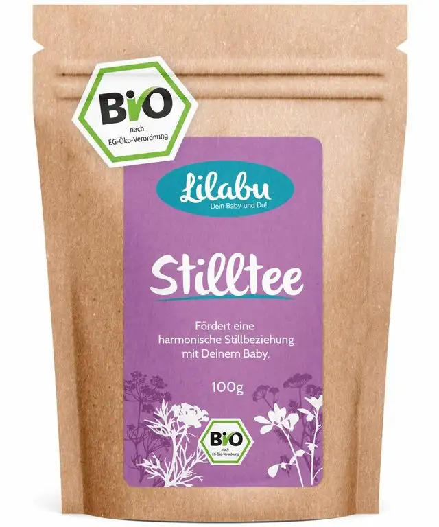 Lilabu Stilltee Bio 100g - 100% Bio-Zutaten, ohne Zusätze - reines Naturprodukt nach altem Hebammenrezept - abgefüllt und kontrolliert in Deutschland