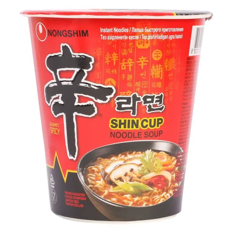 Nong Shim Instant-Cup-Nudeln Shin Ramen, scharf, 12er Pack (12 x 68g)