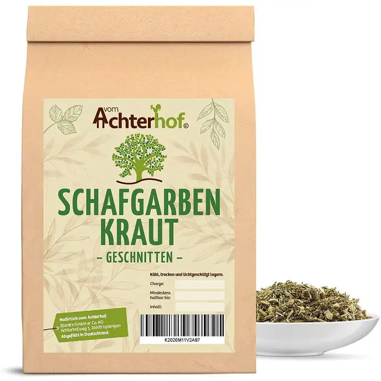 1 kg Schafgarbenkraut geschnitten Schafgarbenkrauttee Schafgarbe Kräutertee natürlich vom-Achterhof