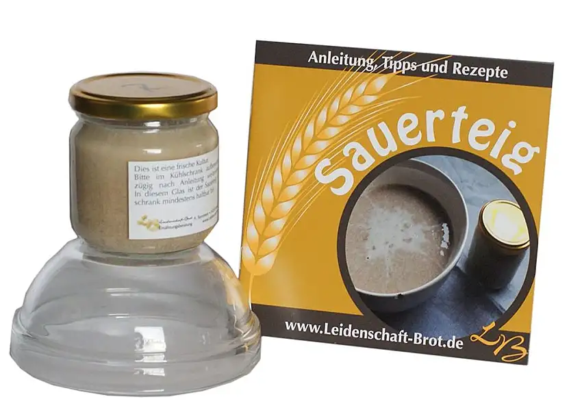 Frische Sauerteigkultur 200 g, mit Ausführlicher Anleitung und Sauerteigbrotrezepten (Emmer)