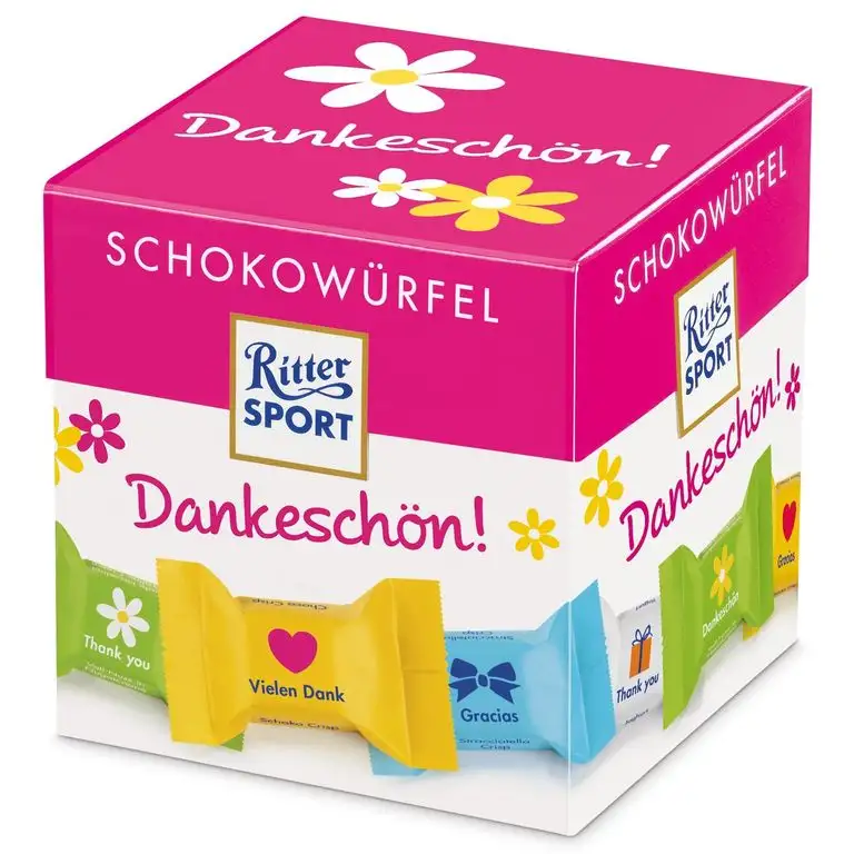 Ritter Sport Schokowürfel Dankeschön, 4 x 176 g
