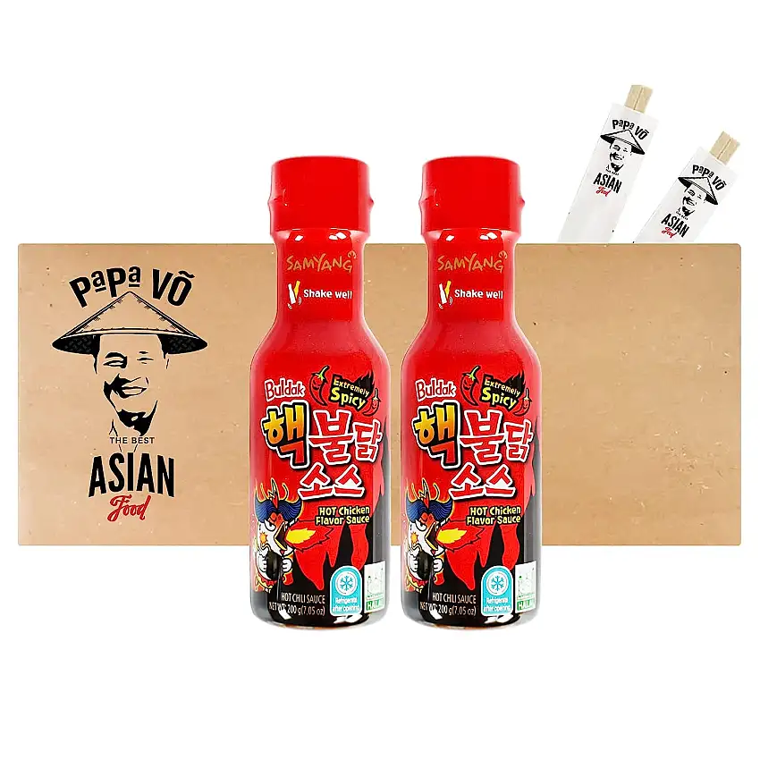 2er Pack (2x200g) Samyang Extremly Spicy Doppelhot Chicken Sauce rot (Papa Vo®)