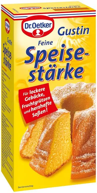 Dr. Oetker Gustin Feine Speisestärke, 400 g, reine Maisstärke zum Kochen & Backen, Bindemittel für Soßen, zur Verfeinerung von Teig & Gebäck, vegan