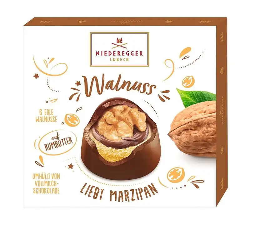 Niederegger Marzipan Pralinés 'Walnuss', 2er Pack (2x 102 g)