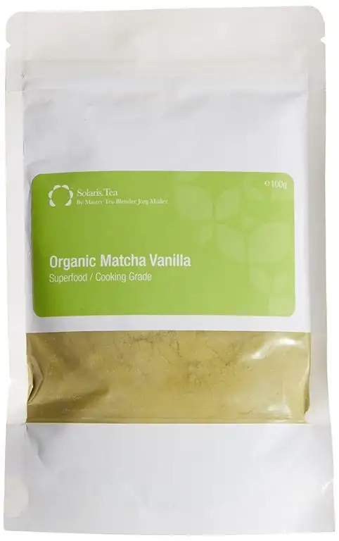 Solaris Tea Bio Matcha Vanilla zum Kochen, Backen und für Smoothies, 1er Pack (1 x 100 g)