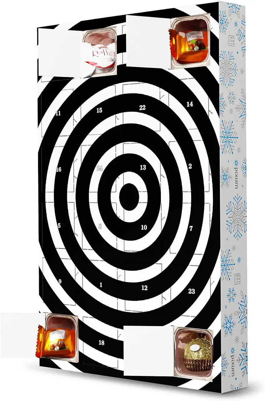 artboxONE Adventskalender mit Pralinen von Ferrero Abstract One Circle Set Adventskalender Abstrakt