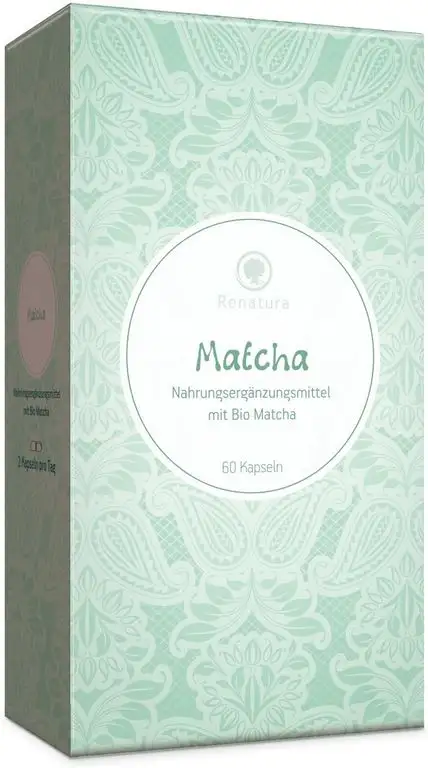 Matcha Kapseln Bio zertifiziert • hochdosiert 300 mg pro Kapsel • Vegan • Grün Tee Extrakt Pulver aus Japan, 60 Stück