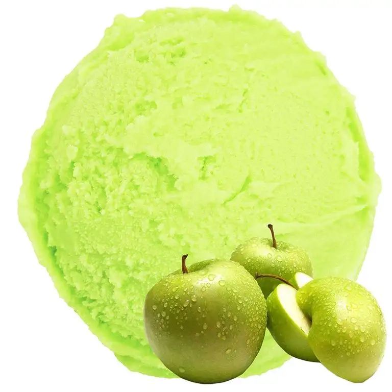 Grüner Apfel Geschmack Eispulver VEGAN - OHNE ZUCKER - LAKTOSEFREI - GLUTENFREI - FETTARM, auch für Diabetiker Milcheis Softeispulver Speiseeispulver Gino Gelati (Grüner Apfel, 333 g)