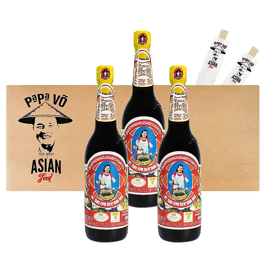3er Pack (3x600ml) Maekrua Oystersauce Dau Hao (Papa Vo®)