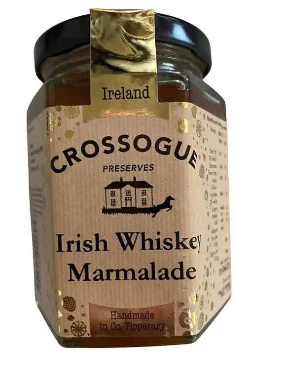 Crossogue Preserves Irish Whiskey Marmalade, Whiskeymarmelade ohne künstliche Farbstoffe, Aromen oder Konservierungsstoffe, hausgemacht in Irland