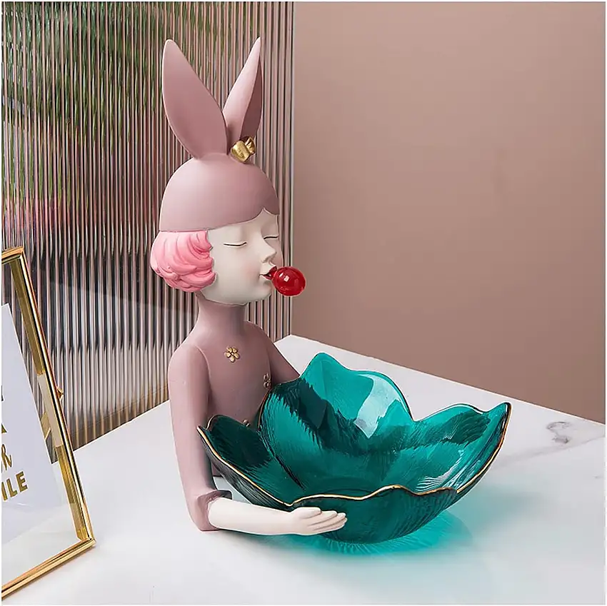 PEVSCO Obstkorb Licht Luxus Stil Obst Tablett Wohnzimmer Couchtisch Home Candy Fach Creative Getrocknete Früchte Lager Snack-Tablett Dekorative Obstschalen für Zuhause (Color : B)