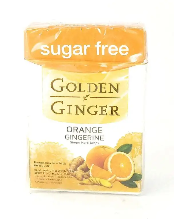 Golden Ginger Herb Drops Orangen-Ingwer (zuckerfrei), 45 Gramm (2 Stück)
