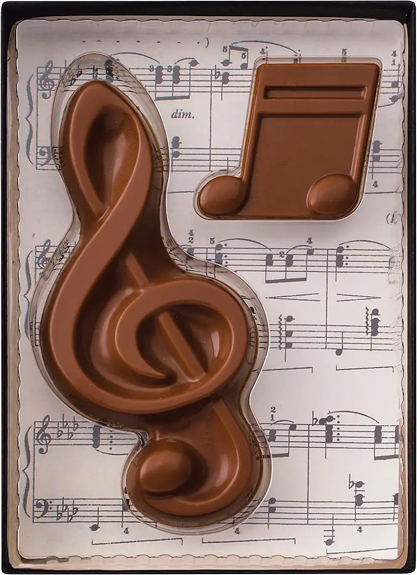Weibler-Geschenkpackung "Musik" aus Schokolade, 40 g