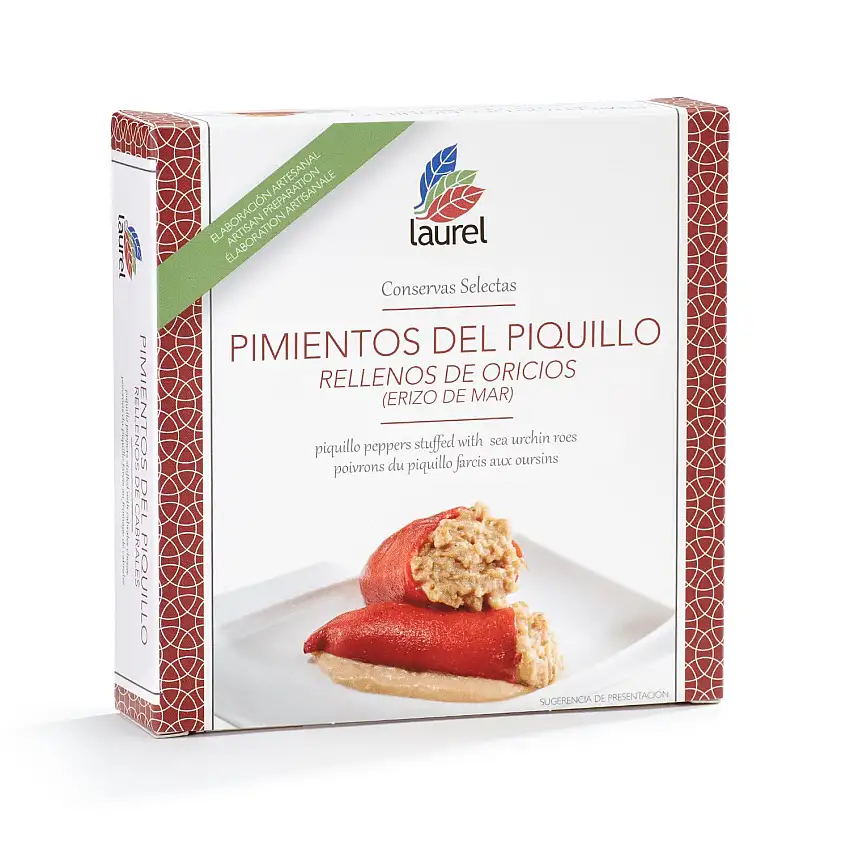 Laurel - Piquillo-Paprikaschoten gefüllt mit Oricios Dose 280 g | Aromen von Asturien