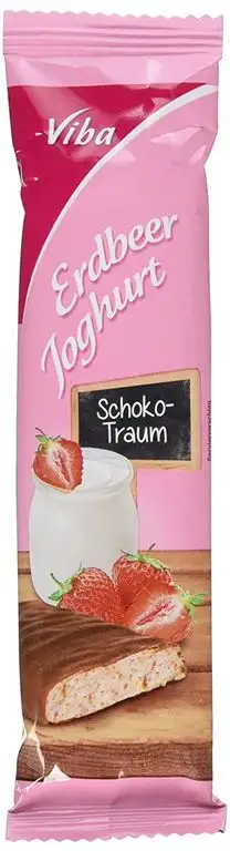Viba Frucht Genuss Erdbeer Joghurt, 8er Pack (8 x 35 g)
