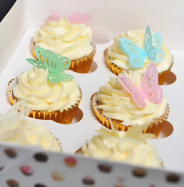 Schöne 3D-Schmetterlinge aus essbarem Oblaten-Papier, Kuchen Dekoration, 6 von jeder Farbe (Rosa, Blau, Grün, Gelb), 24 Stück