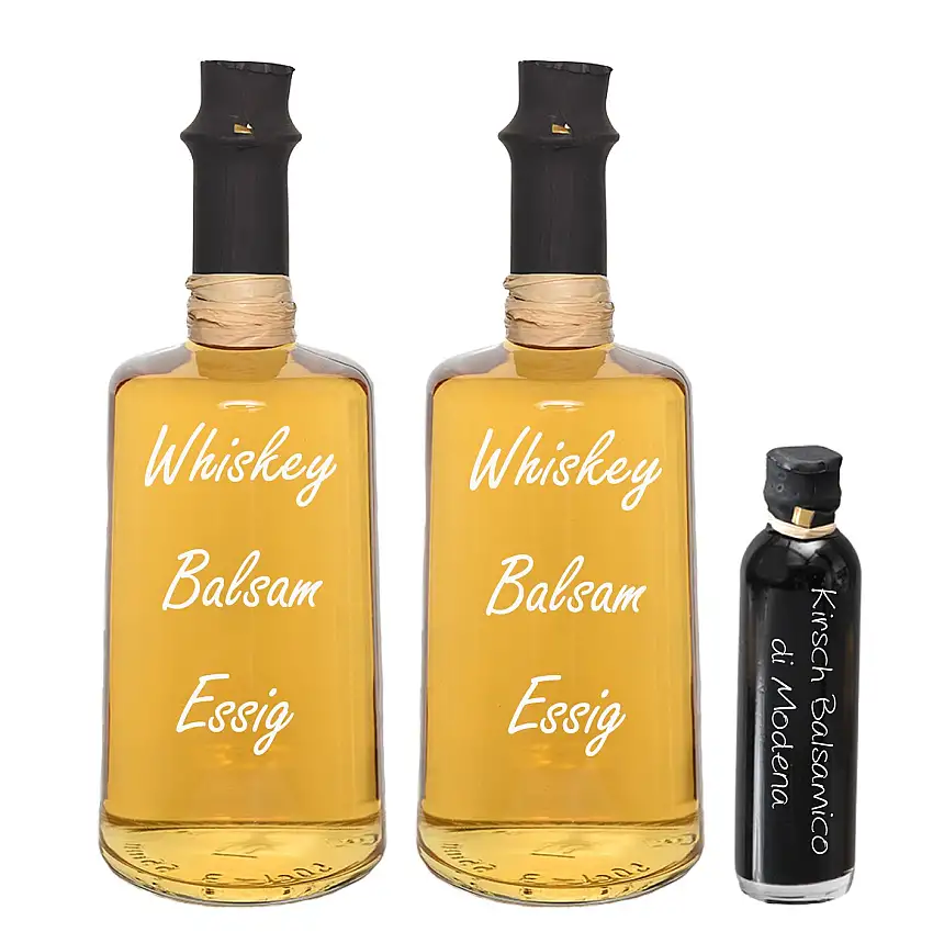 Whisky Balsam Essig 2 x 250 ml I Sparset GRATIS dazu Oliv & Co. Kirsch Balsamico di Modena 40ml