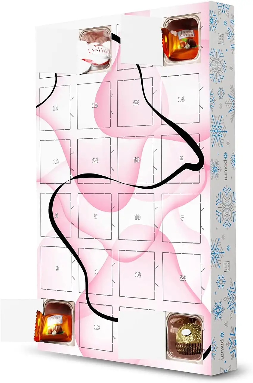 artboxONE Adventskalender mit Pralinen von Ferrero Abstract Pink Mood Adventskalender Natur