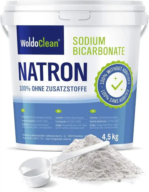 Natron Pulver 4,5 kg in Lebensmittelqualität inkl. Dosierlöffel Vegan