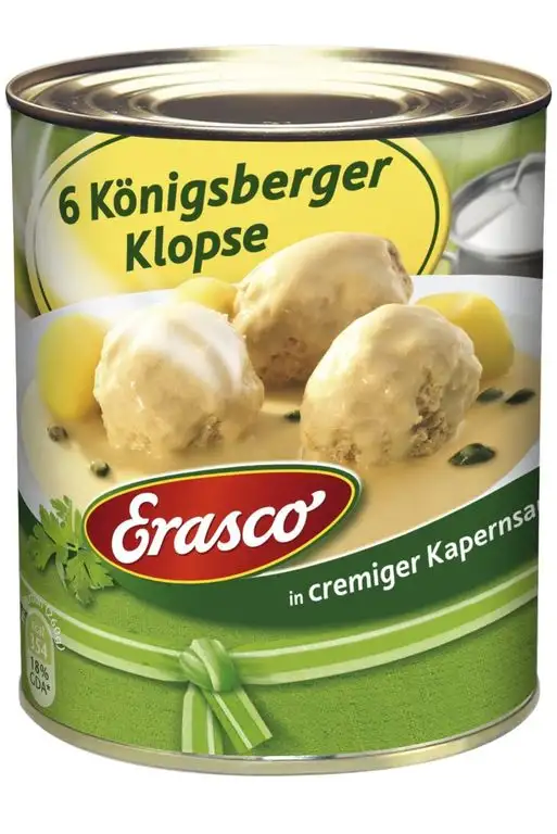 Erasco 6 Königsberger Klopse i. Kapernsauce , 6er Pack (6 x 800 g Dose)