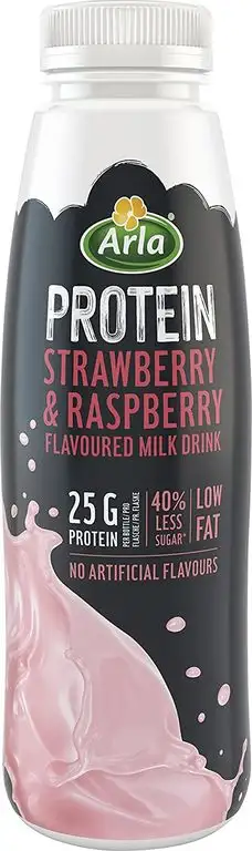 Arla Protein Drink mit Erdbeer-Himbeer-Geschmack, 482 ml