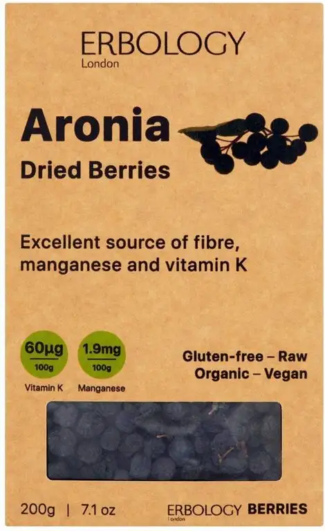 Bio Aroniabeeren Getrocknet 200g - Reich an Anthocyanen - Kraftvolles Antioxidans