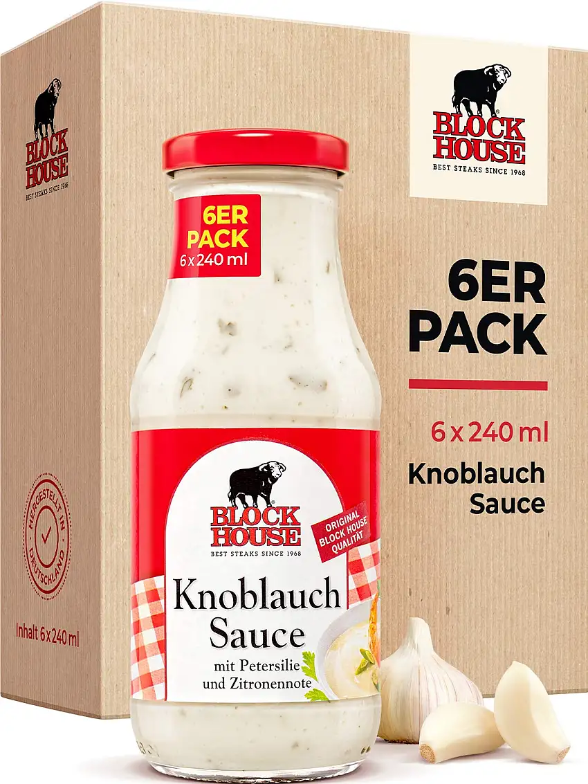 Block House Knoblauch Sauce 6x 240ml - in Restaurantqualität
