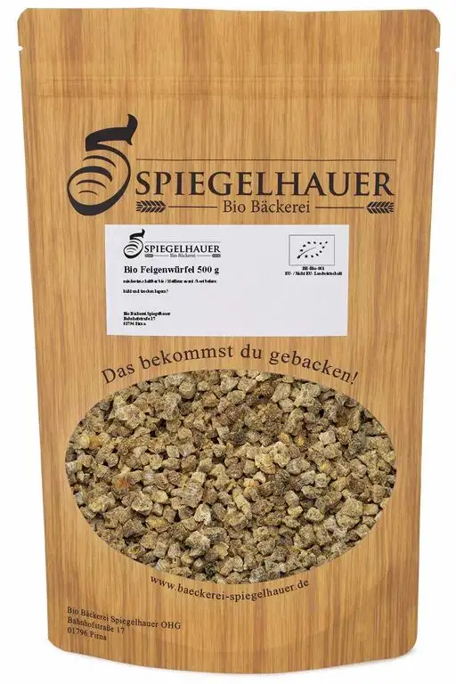 Bio Feigenwürfel 500 g | getrocknete Bio Feigen gewürfelt