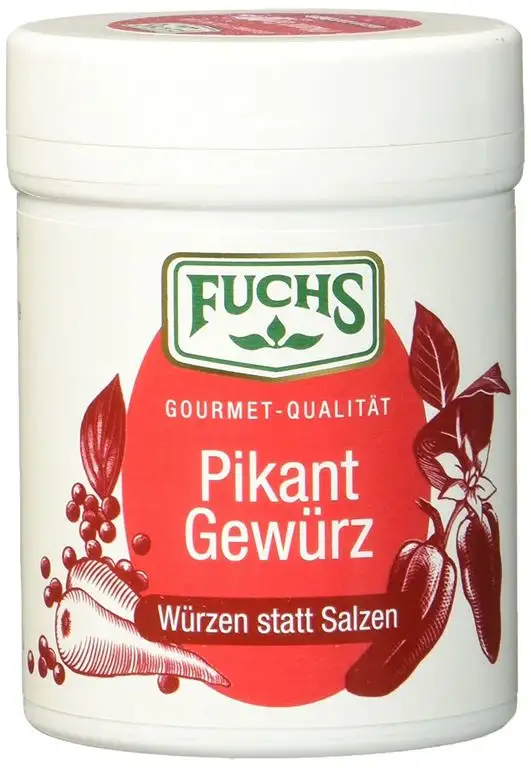 Fuchs Würzen statt Salzen "Pikant" Salzersatz Gewürzmischung, auf Paprikabasis, Gewürz zum Kochen und Würzen ohne Salz, 3er Pack (3 x 60 g)
