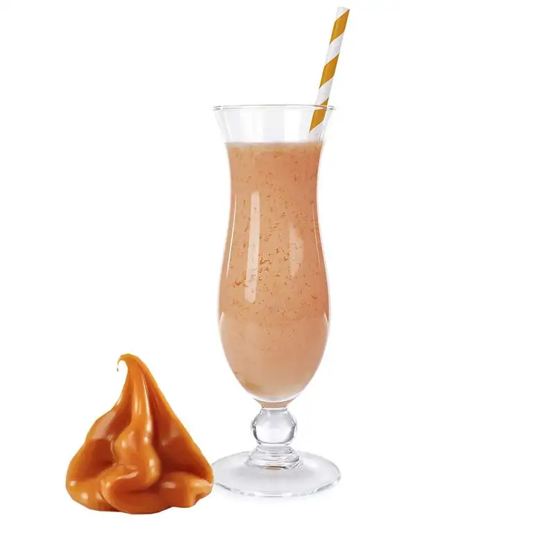 Karamell Geschmack Milchshake Pulver Gino Gelati zum Milchshakes selber machen (333 g)