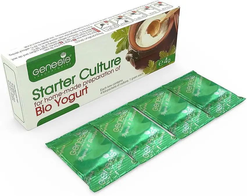 Joghurtferment für Bio Joghurt – 4 Beutel gefriergetrockneter Starterkulturen