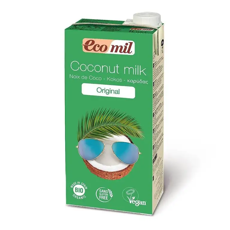 Ecomil Kokosnussmilch gesüÃŸt mit Agavensirup 1 Liter