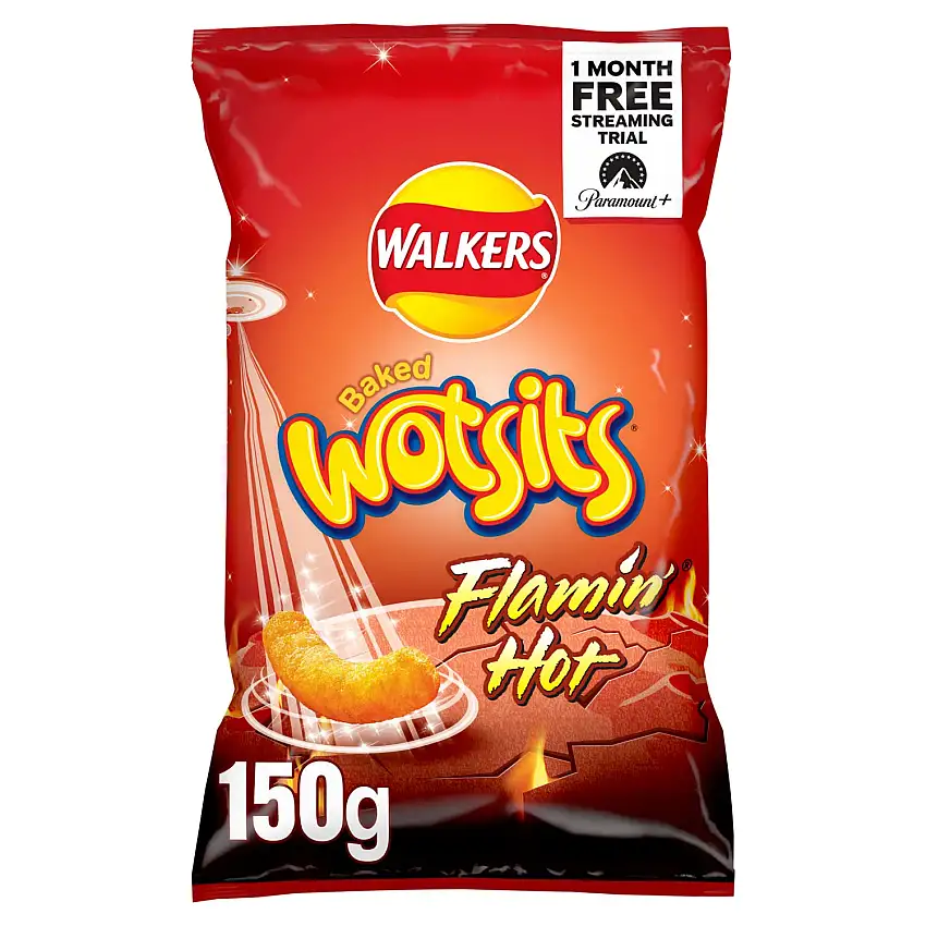 Walkers Wotsits Flamin Hot' Sharing Snacks 150 g